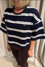 BYLOTTE Studios - T-Shirt - Olsen Tee - Navy / White / Bordeaux