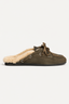 Posa - Loafers - Boat Loafer Mule Fur Brushed Suede - Daytona Grey
