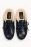 Posa - Loafers - Boat Loafer Mule Fur Leather - Night