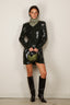 Rotate - Jurk - Sequins Ls Mini Dress - Black Olive