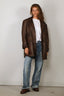 Rotate - Blazer - Leather Oversized Blazer - Potting Soil