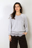 Suzie Kondi - Sweater - Samos Oversize Sweatshirt Velour - Heather Grey