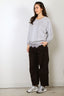 Suzie Kondi - Sweater - Samos Oversize Sweatshirt Velour - Heather Grey