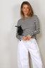 Lisa Yang - Top - Vivian stripes - Salt Noir