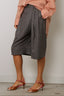Ganni - Short - Wool Stripe Wrap Shorts - Pewter Melange