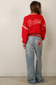 Golden Goose - Sweater - Journey W's Crewneck Rachel Cotton Waffle - Tomato Red