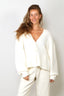 Rotate - Vest - Cardigan W/ Peplum - Egret