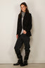 Vince - Blazer - Crepe Double Breasted Blazer - Black