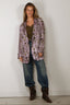 R13 - Blazer - Elongated Ragged Blazer With Piping - Purple Floral