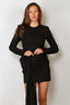 Rotate - Jurk - Mini Dress W/ Ls - Black