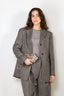 Ganni - Blazer - Wool Stripe Blazer - Pewter Melange