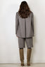 Ganni - Blazer - Wool Stripe Blazer - Pewter Melange