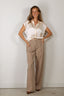 Vince - Broek - High Waist Pleated Tencel Trouser - Dried Blossom