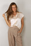 Vince - Blouse - Cap Slv Ruched Bk Blouse - Chiffon
