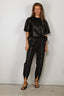 Tibi - Broek - Nylon Zipper Jogger - Black