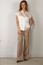 Vince - Blouse - Cap Slv Ruched Bk Blouse - Chiffon