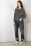 Suzie Kondi - Sweater - Samos Oversize Sweatshirt Velour - Charcoal Heather