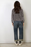 Suzie Kondi - Sweater - Samos Oversize Sweatshirt Velour - Charcoal Heather