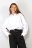 Golden Goose - Blouse - Journey W's Over Shirt With Pleated Bib Pollon Cotton Popline - White