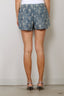 R13 - Short - Reversible Elastic Waist Short - Blue Paisley Indigo On White Floral