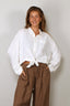 Denimist - Blouse - L/S Front Tie Shirt - White