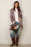 R13 - Blazer - Elongated Ragged Blazer With Piping - Purple Floral