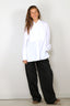 Golden Goose - Blouse - Journey W's Over Shirt With Pleated Bib Pollon Cotton Popline - White
