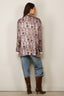 R13 - Blazer - Elongated Ragged Blazer With Piping - Purple Floral