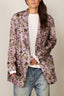 R13 - Blazer - Elongated Ragged Blazer With Piping - Purple Floral