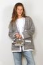 Forte_Forte - Vest - Waffle Mohair "chanel" Cardigan Satin Lined - Grigio Melange