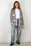 Forte_Forte - Vest - Waffle Mohair "chanel" Cardigan Satin Lined - Grigio Melange