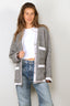 Forte_Forte - Vest - Waffle Mohair "chanel" Cardigan Satin Lined - Grigio Melange