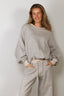 R13 - Sweater - New York 13 Balloon Crewneck - Heather Grey / Oatmeal