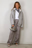 Tibi - Vest - Compact Tech French Terry Zip Up Hoodie - Heather Grey