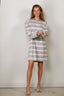 BYLOTTE Studios - Jurk - Taylor Dress - Grey Melange / White / Black