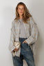 R13 - Blouse - Shredded Seam Drop Neck Shirt - Faded Blue Plaid