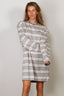 BYLOTTE Studios - Jurk - Taylor Dress - Grey Melange / White / Black