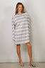 BYLOTTE Studios - Jurk - Taylor Dress - Grey Melange / White / Black