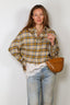 R13 - Blouse - Cropped Work Shirt - Yellow Plaid