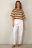 BYLOTTE Studios - T-Shirt - Olsen Tee - Brown Striped
