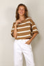 BYLOTTE Studios - T-Shirt - Olsen Tee - Brown Striped