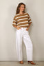 BYLOTTE Studios - T-Shirt - Olsen Tee - Brown Striped