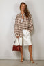 RÓHE - Blouse - Oversized Check Shirt - Red Table Check