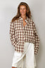 RÓHE - Blouse - Oversized Check Shirt - Red Table Check