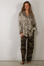R13 - Blouse - Drop Neck Pj Top - Green Floral