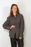 Rohe - Blouse - Shaped Check Shirt - Black / Brown Check