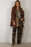 R13 - Jacket - Oversized Hooded Jacket - Khaki Red Check