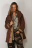 R13 - Jacket - Oversized Hooded Jacket - Khaki Red Check