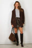 Rotate - Blazer - Oversize Suede - Chocolate Brown