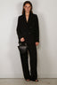 Vince - Broek - Drop Waist Pleated Crepe Trouser - Black